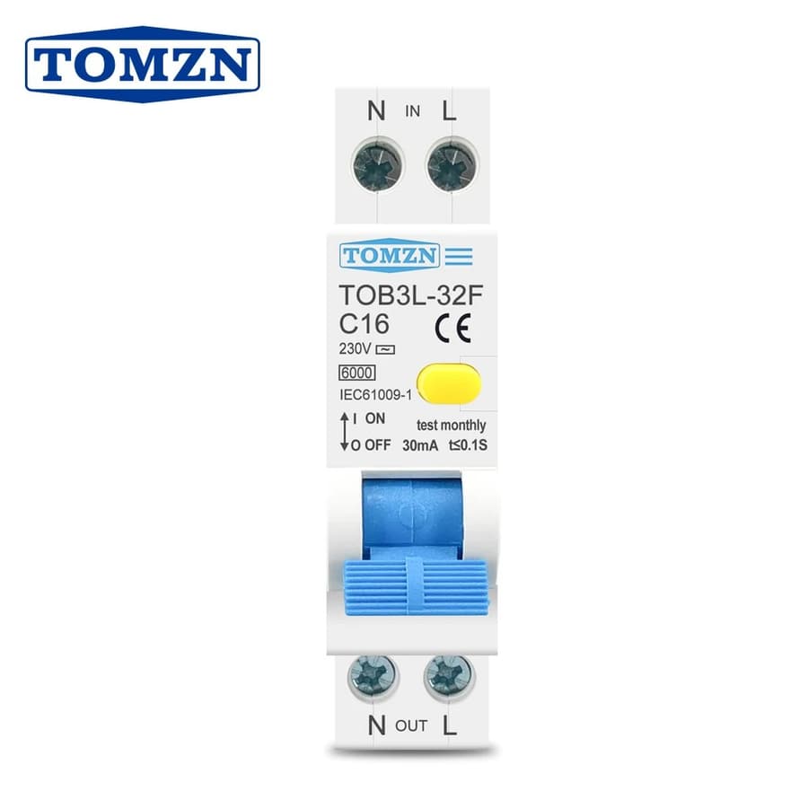 18mm Compact RCBO 1P+N